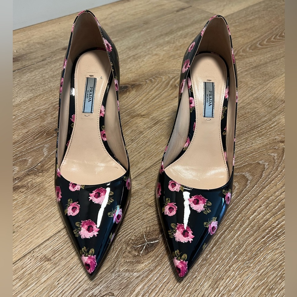 Prada floral pumps